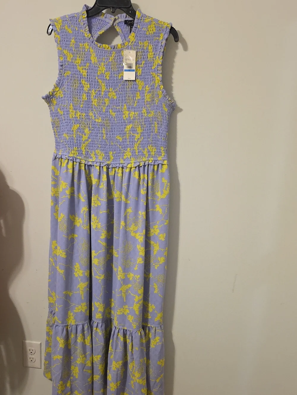 NWT Jessica Simpson Sweet Lavender Hidden Lotus Flower Dress Size XL - Picture 1 of 6